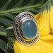 Blue Chalcedony Ring Sterling Silver Vintage Ring Statement image 0