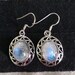 Rainbow Moonstone Earrings Sterling Silver Earring June image 0