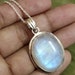 Rainbow Moonstone Necklace 925 Silver Chain Necklace June image 0
