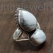 White Howlite Ring Sterling Silver Marble Ring Buffalo image 0