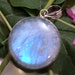 Moonstone Pendant Sterling Silver Round Moonstone Pendant image 0