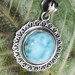 Genuine Larimar Pendant Sterling Silver Pendant March image 0