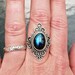 Labradorite Ring Sterling Silver Oval Stone Ring Wedding image 0