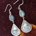 Moonstone Earrings 925 Silver Earring Inspirational Earring image 1