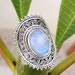 Moonstone Ring Sterling Silver Ring Best Friend Gift Blue image 0