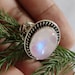 Pink Moonstone Ring Sterling Silver Healing Crystal image 0