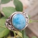 Natural Larimar Ring Sterling Silver Dominican Republican image 1