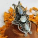 Moonstone Ring Long Ring Silver Rings Fligree RingPromise image 0