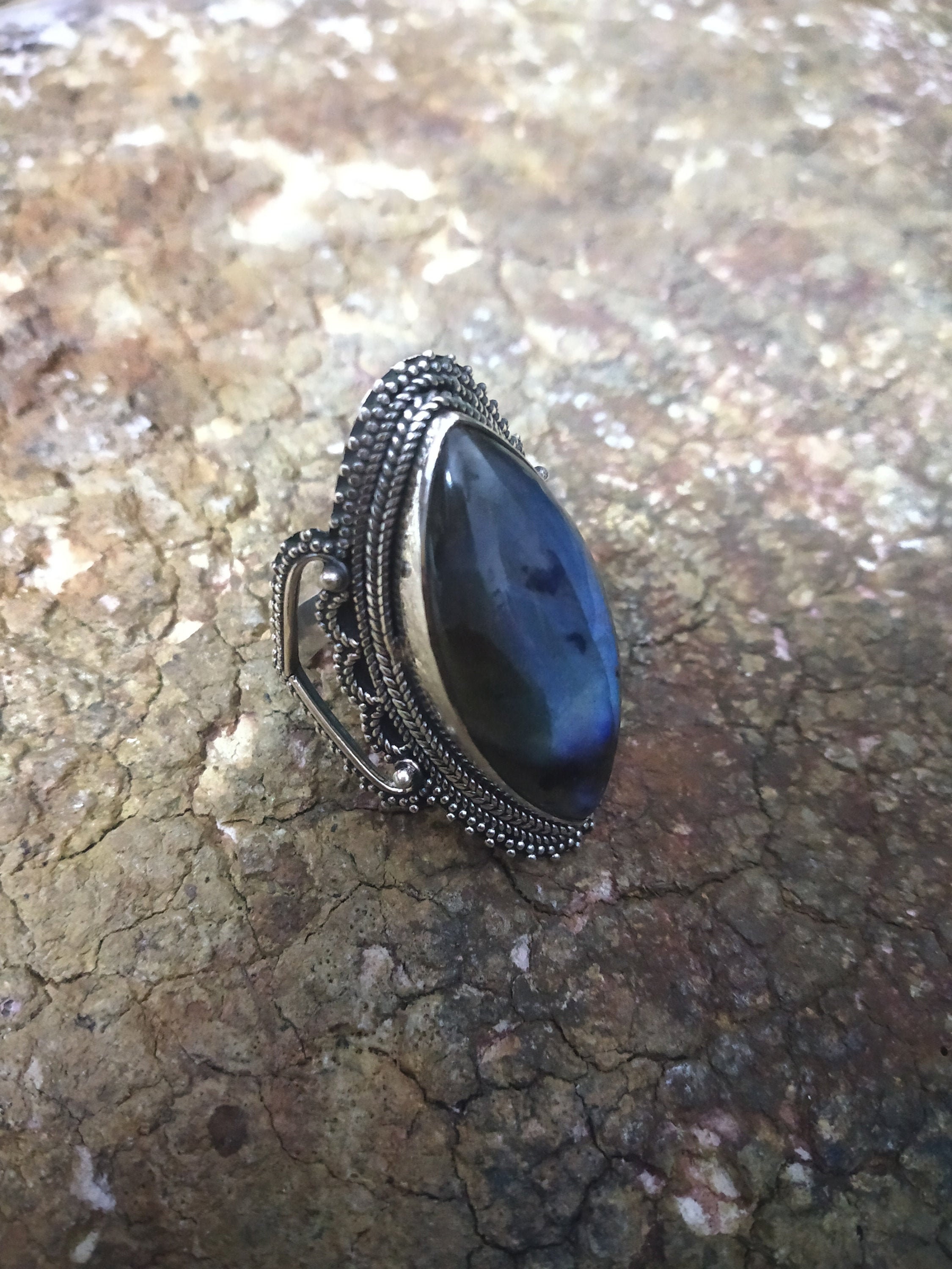 Labradorite Ring Handmade Sterling Silver Ring Blue Fire - Etsy