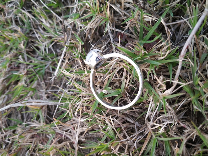 Rainbow Moonstone Ring Sterling Silver Ring Vintage Ring June Birthday Bridal Shower Gift Dainty Ring Luck Ring Journey Ring Mediation Ring