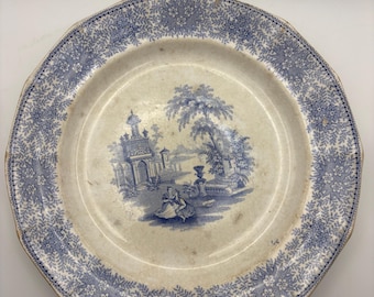 Blue & White Chinoiserie Plate