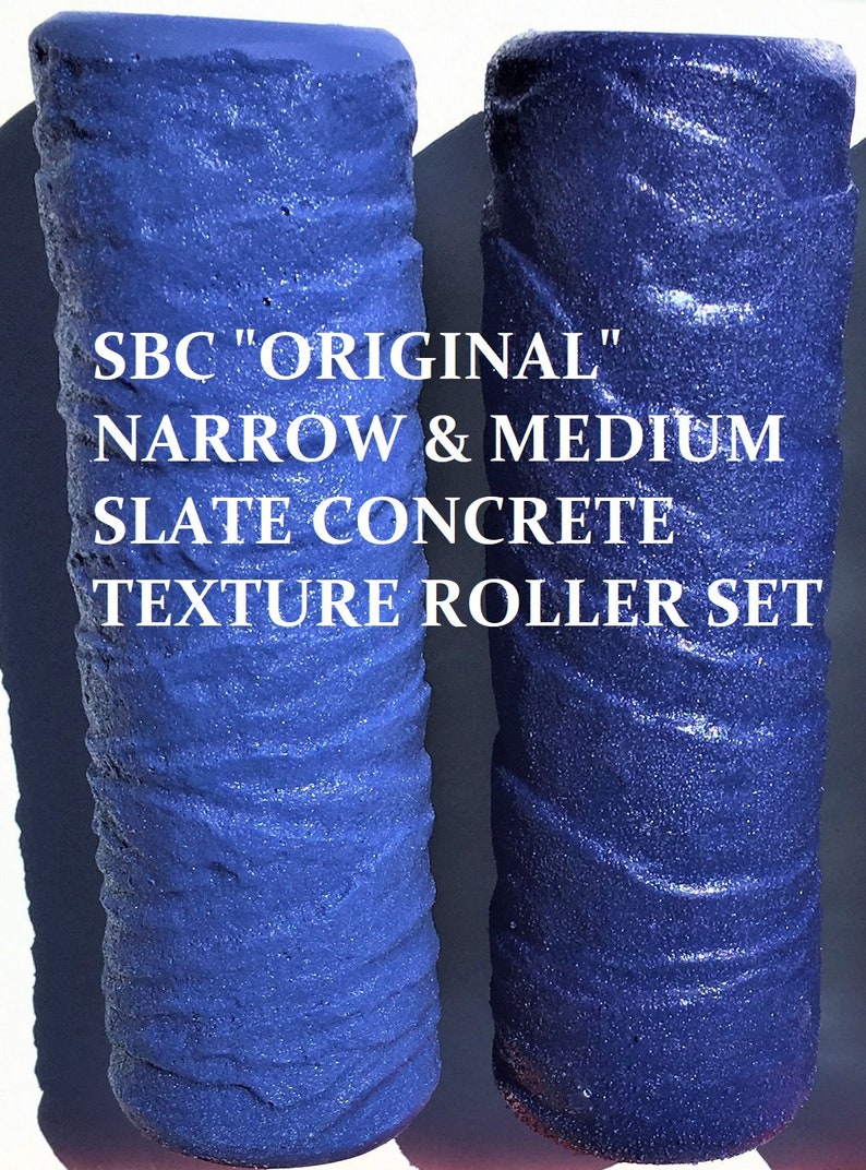 Concrete Texture Rollers the original Medium & Narrow Italian Slate