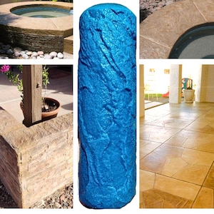 Beton Textur Walzen - Der Originale verwitterte Steinplatte Beton Textur Walzen Stempel