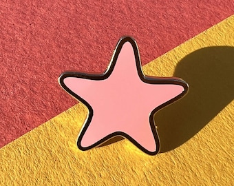 Pink Star Hard Enamel Pin Badge