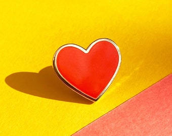 Red Heart Hard Enamel pin badge, a great gift to show your love....