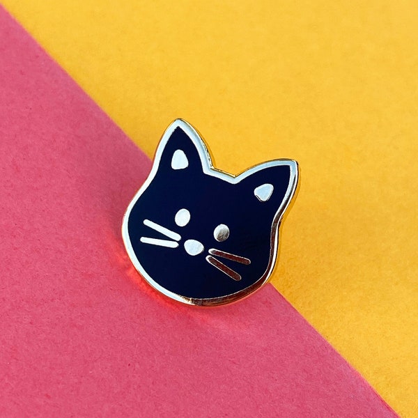 Schwarze Katze Hard Enamel Pin, ein tolles Geschenk für jeden Katzenliebhaber!