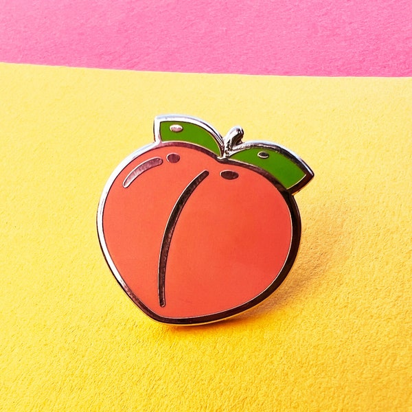 Peach Hard Enamel pin badge