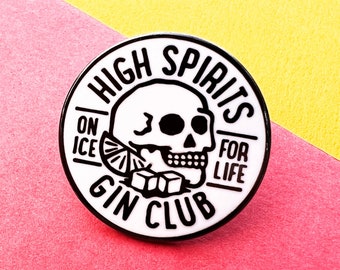 High Spirits Gin Club Hard Enamel pin, one for the gin lovers!!!!