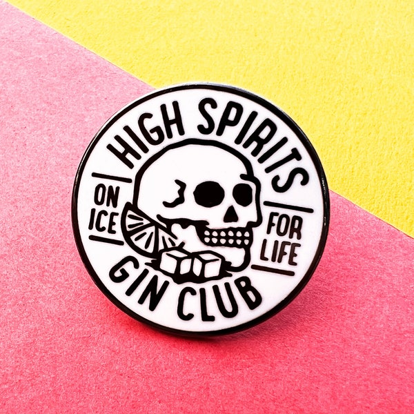 High Spirits Gin Club Hard Enamel pin, one for the gin lovers!!!!