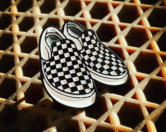 Enamel pin, Slip-on Skater Sneakers / Trainers, great for any skater dude