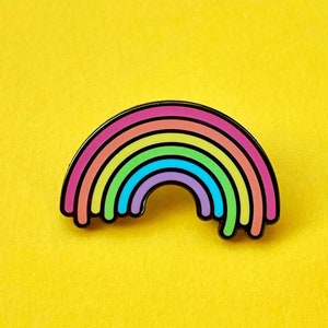 Rainbow enamel pin badge, pastel edition, a great addition to your back pack....