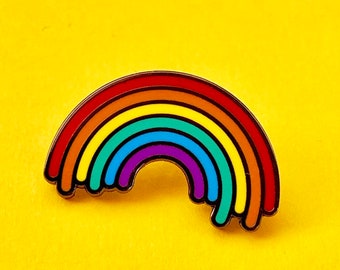 Rainbow pin badge hard enamel, a great gift for any key workers