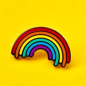 Rainbow pin badge hard enamel, a great gift for any key workers