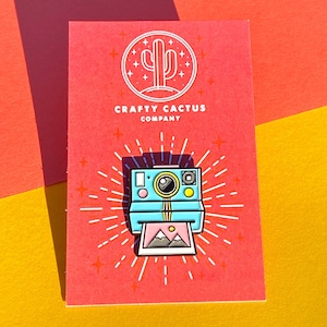 Retro camera Enamel pin in pastel blue edition, a great gift for photographers, Vloggers or retro rebels!!!