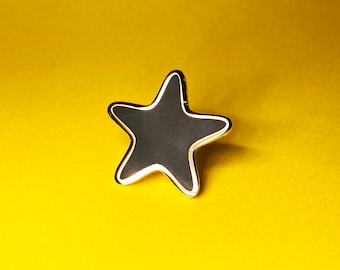 Black Star Hard Enamel pin badge, a great gift to show your love....