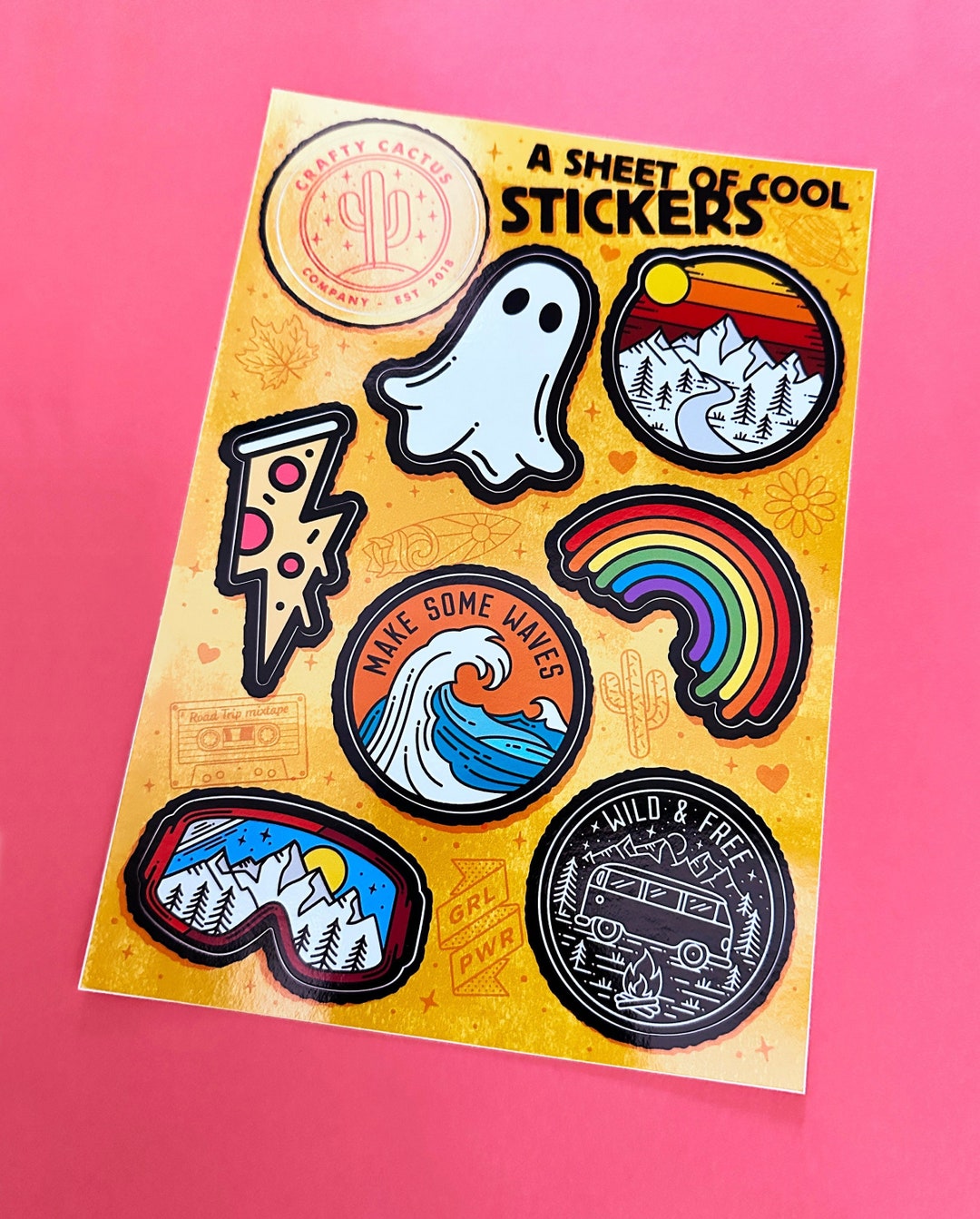 A5 Note Sticker A5 Vinyl Sticker Sheet, Ideal for Customising Your Iphone, Laptop or ...