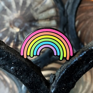 Rainbow Enamel pin Badge in pastel colours , a great gift for a friend