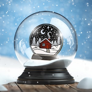 Festive Gift Snow Globe Hard enamel Pin, a perfect edition for the festive season, with white glitter snow for that extra bit of magic...