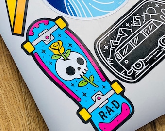 80 年代スケートボード RAD ビニール ステッカー、すべてのレトロ