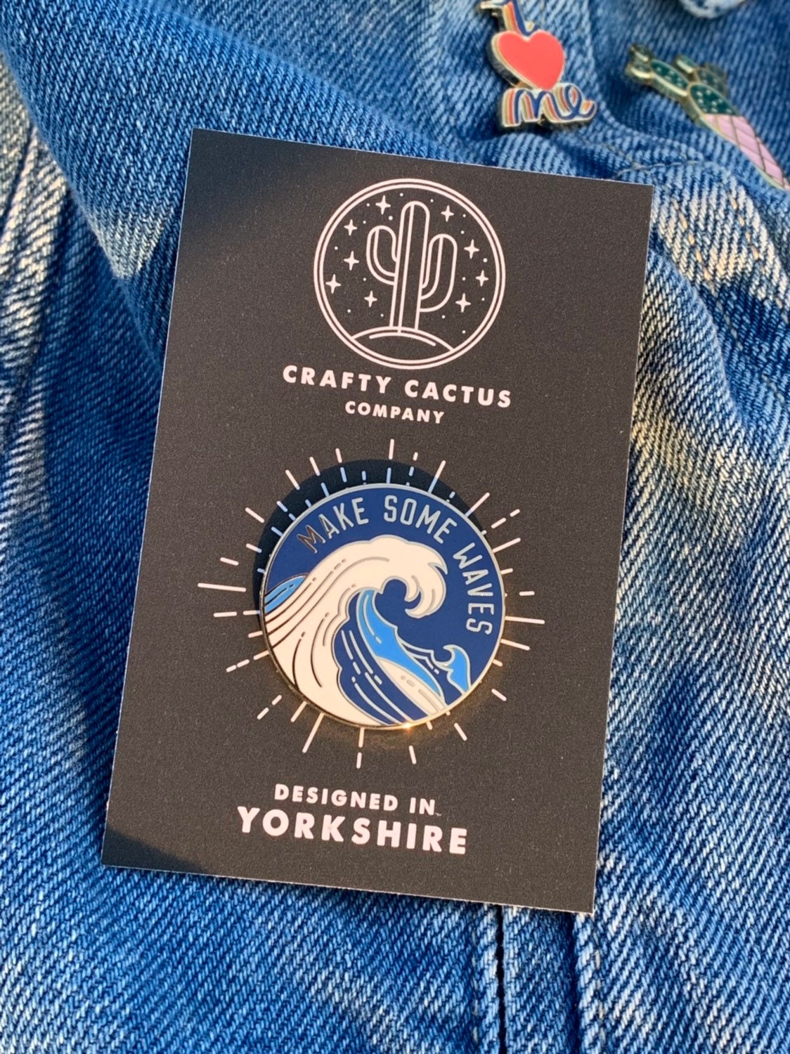 Make Some Waves Hard Enamel Pin, for Those Wave Riders and Ocean Lovers ...
