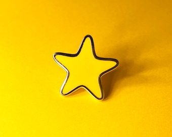 Yellow Star Hard Enamel pin badge, a great gift to show your love....