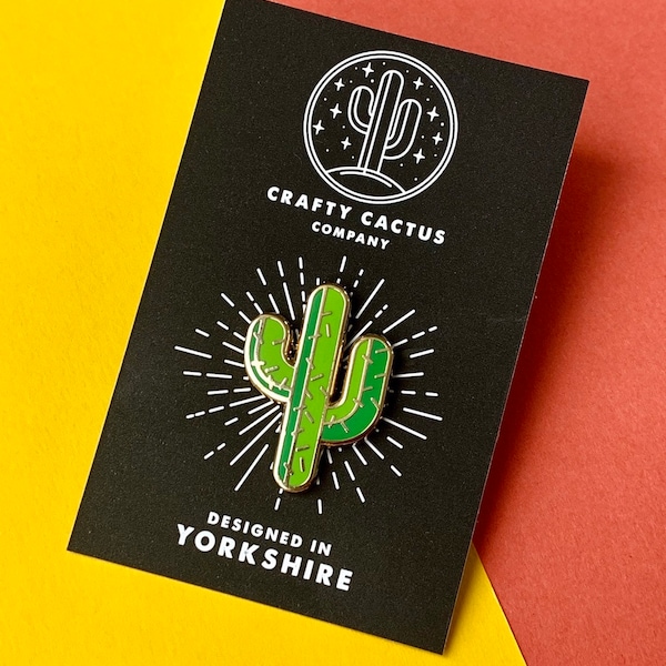 Enamel pin Cactus plant pin badge, a great gift for any Plant lady...