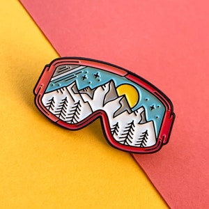 Ski Goggles enamel Pin, Pink pastel Edition, Perfect For That Alpine Adventure
