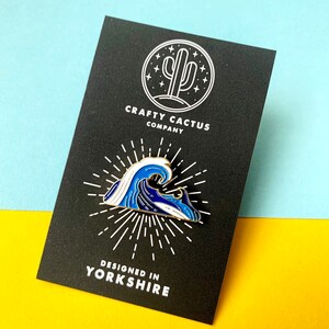 Enamel pin Wave badge, a great gift for any surf dude wave rider!