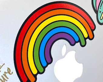 Rainbow vinyl laptop sticker, a great gift for those that seeking some positivity!!