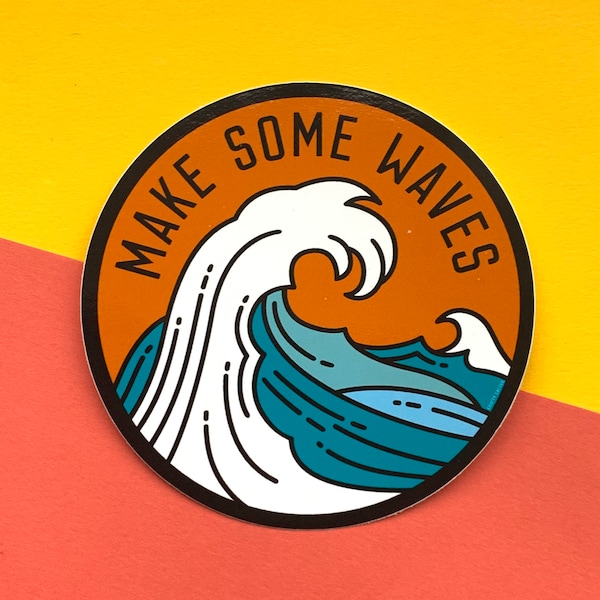 Make some waves, vinyl laptop stickers, a great gift for those wave riders!!!
