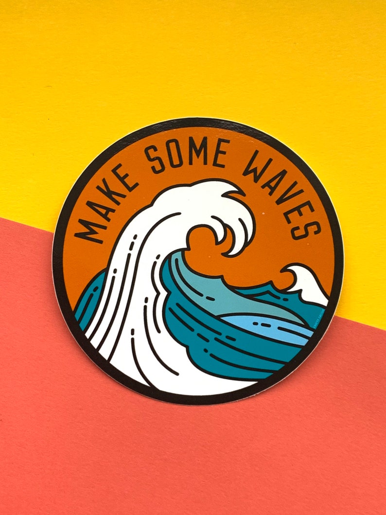 Make some waves a great gift for those wave riders!!! vinyl laptop stickers