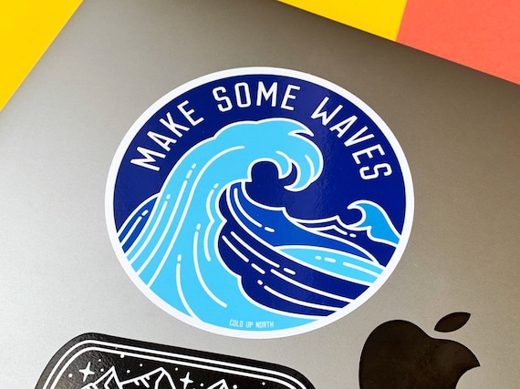Make some waves a great gift for those wave riders!!! vinyl laptop stickers