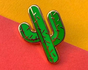 Insignia de cactus con pin de esmalte duro, ¡un gran regalo para cualquier amante de los cactus!