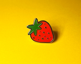 Strawberry Hard Enamel pin badge