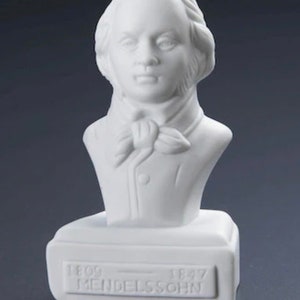 Music Composer Statuette 5" Porcelain Figurine | Choose Mendelssohn Mozart Rachmaninoff Schubert Schumann Tchaikovsky Toscanini | Music Gift