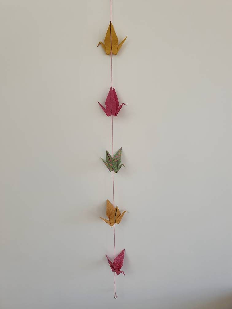 Guirlande de Grues Origami Fait Main