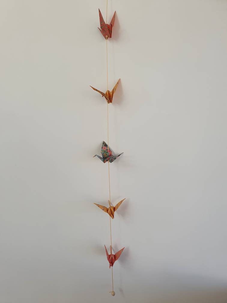 Guirlande de Grues Origami Fait Main