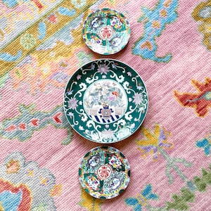 Vintage MIX AND MATCH Chinoiserie Famille Plates : Choice of Plates in Dropdown