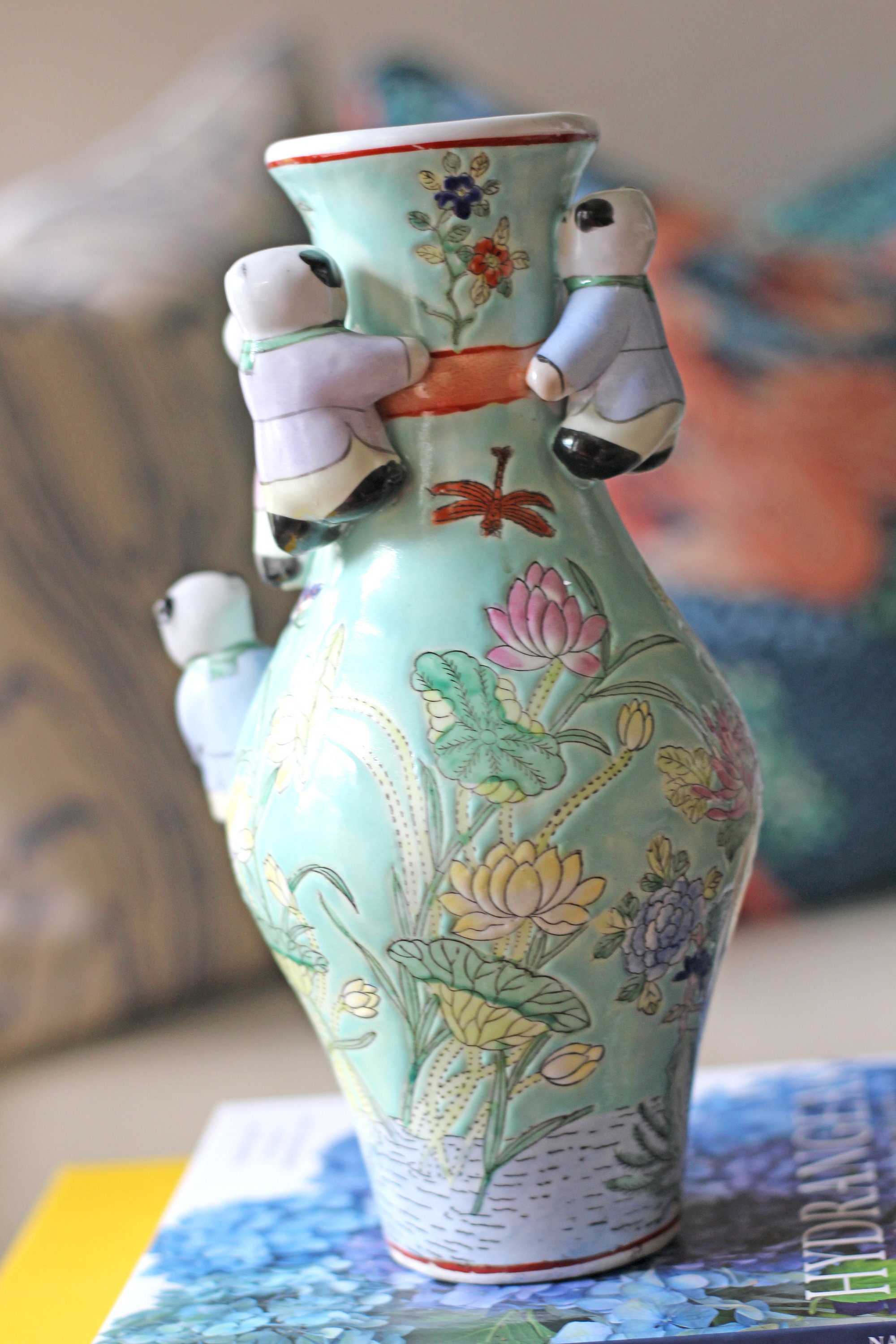 Chinese Fertility Vase Hand Decorated in Macau Vintage Etsy