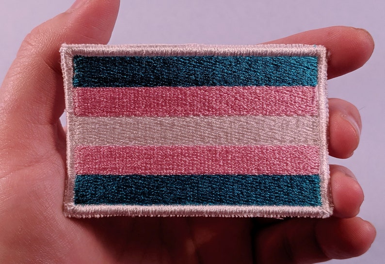 Transgender Trans Pride Flag Embroidered Patch | Etsy